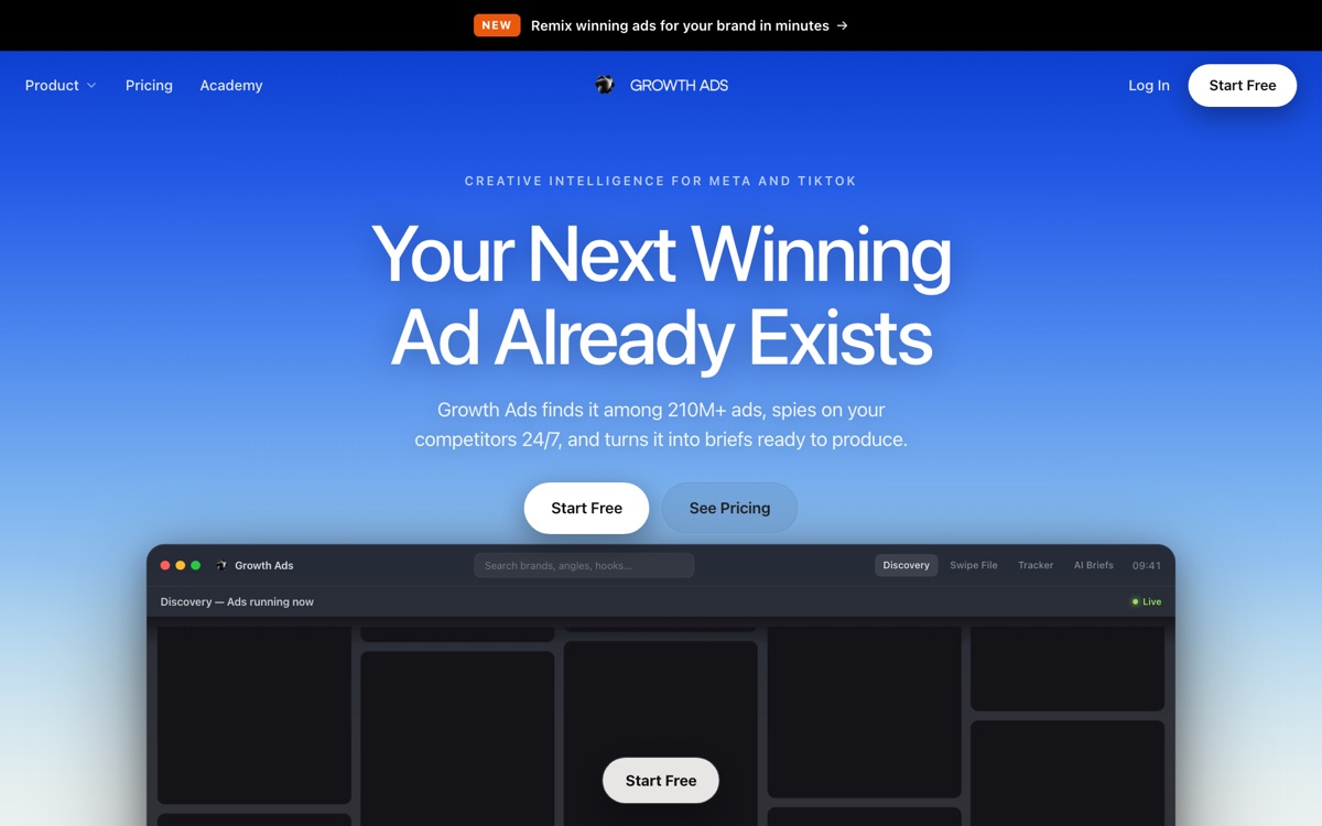 Growth Ads — website by Christian Ayala
